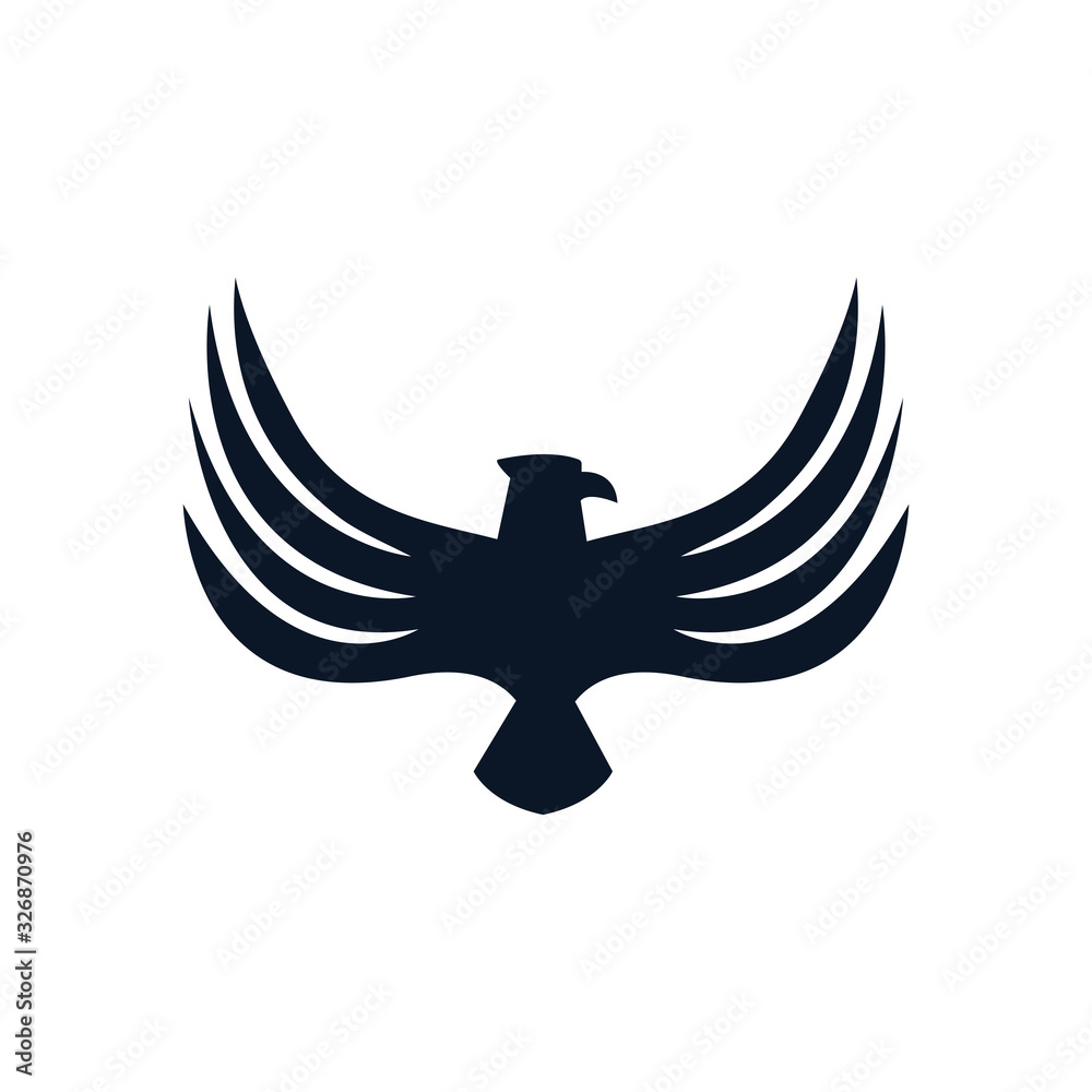 Isolated eagle bird silhouette style icon vector design Isolated eagle bird silhouette style icon vector design
