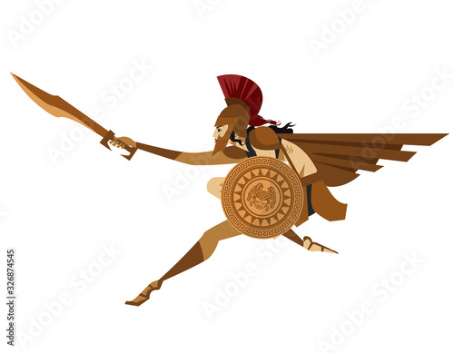 spartan strong amazon woman with sword