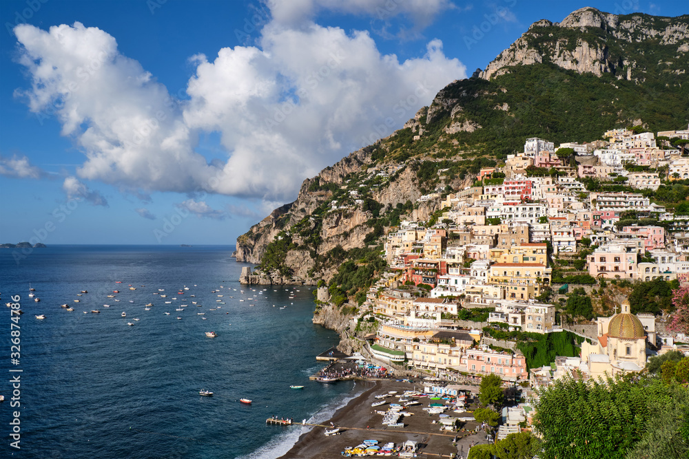 The famous village of Positano on the italian Amalfi Coast