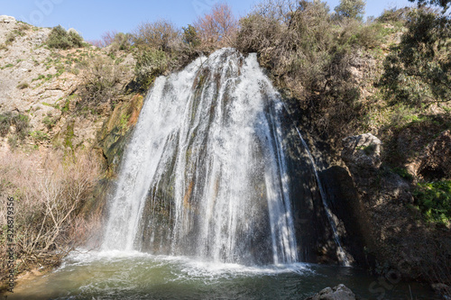 Ayun waterfall  flows from a crevice in the mountain and is located in the continuation of the rapid  shallow  cold mountain Ayun river in the Galilee in northern Israel