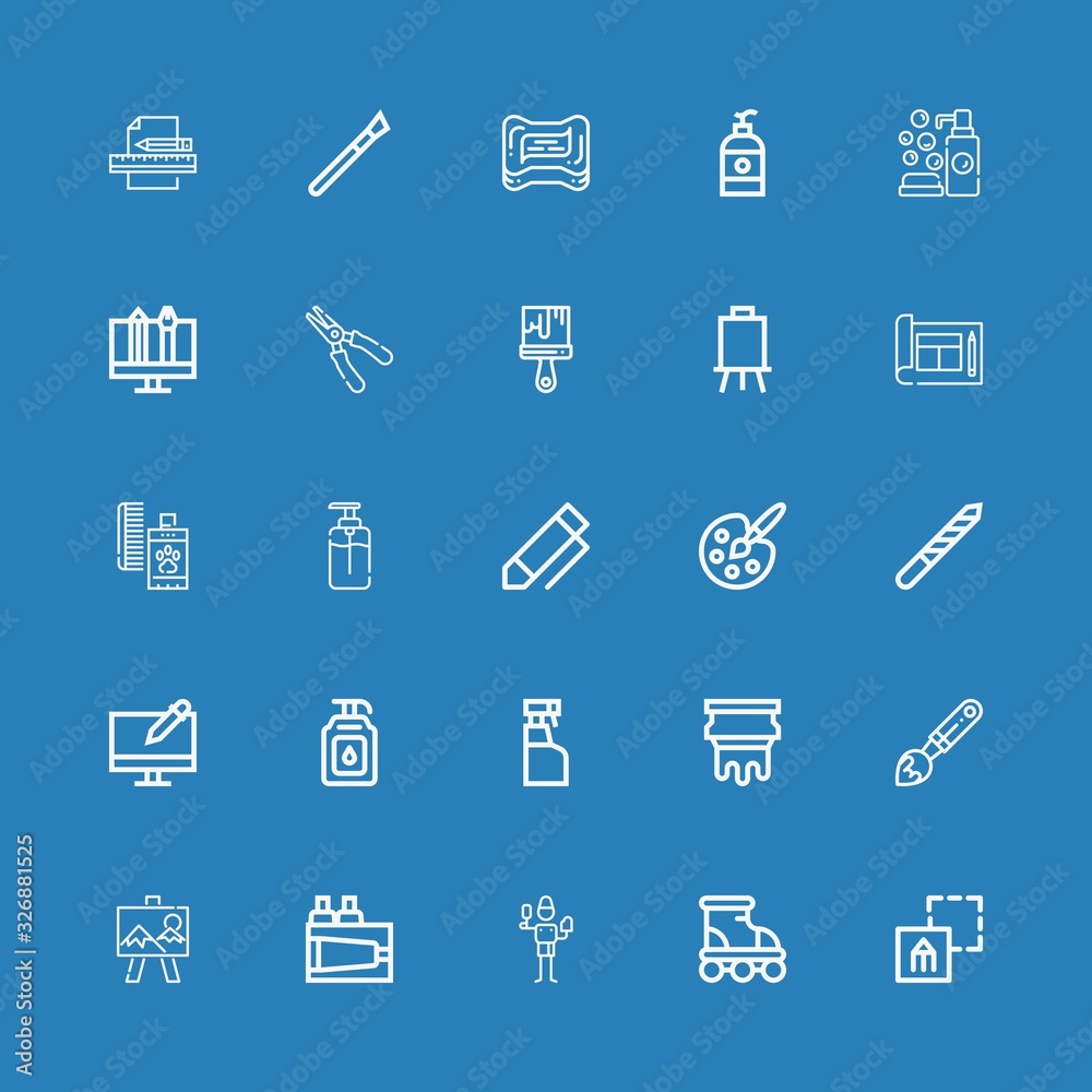 Editable 25 brush icons for web and mobile Editable 25 brush icons for web and mobile