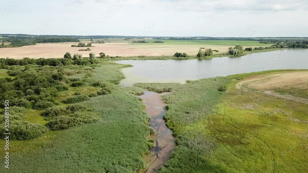 Vymnyanka River flows into Lake Janovich Vymnyanka River flows into Lake Janovich