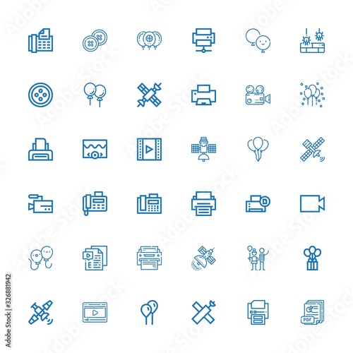 Editable 36 glossy icons for web and mobile