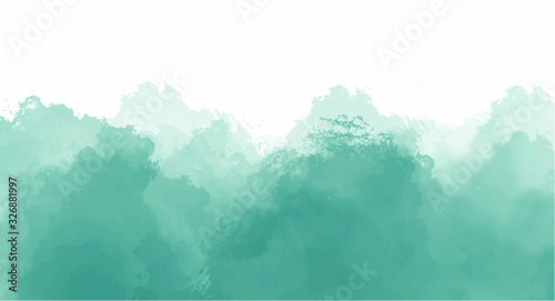 Green watercolor background for your design, watercolor background concept, vector.