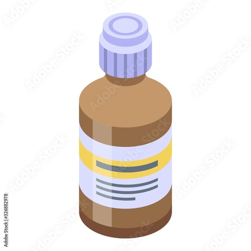 Fish oil syrup icon. Isometric of fish oil syrup vector icon for web design isolated on white background