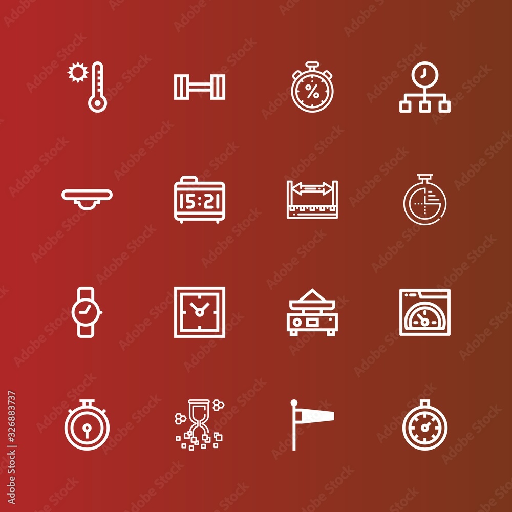Editable 16 measurement icons for web and mobile Editable 16 measurement icons for web and mobile