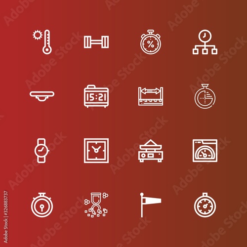 Editable 16 measurement icons for web and mobile