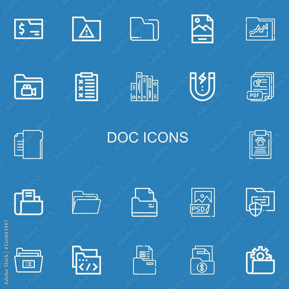 Editable 22 doc icons for web and mobile Editable 22 doc icons for web and mobile