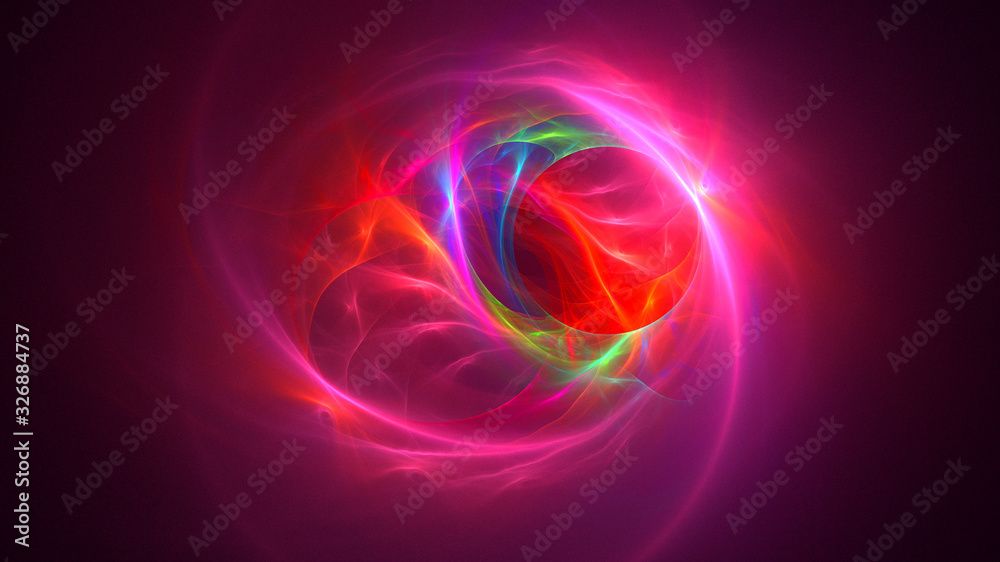3D rendering abstract red fractal light background 3D rendering abstract red fractal light background