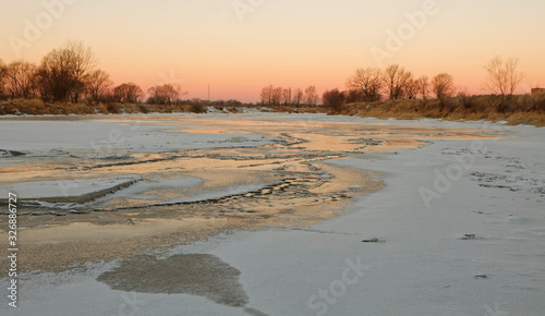 Wallpaper Mural dangerous winter river ravines off the coast Torontodigital.ca
