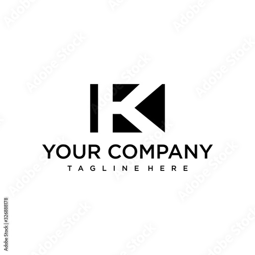 Clean and modern logo design of letter K with white background - EPS10 - Vector.