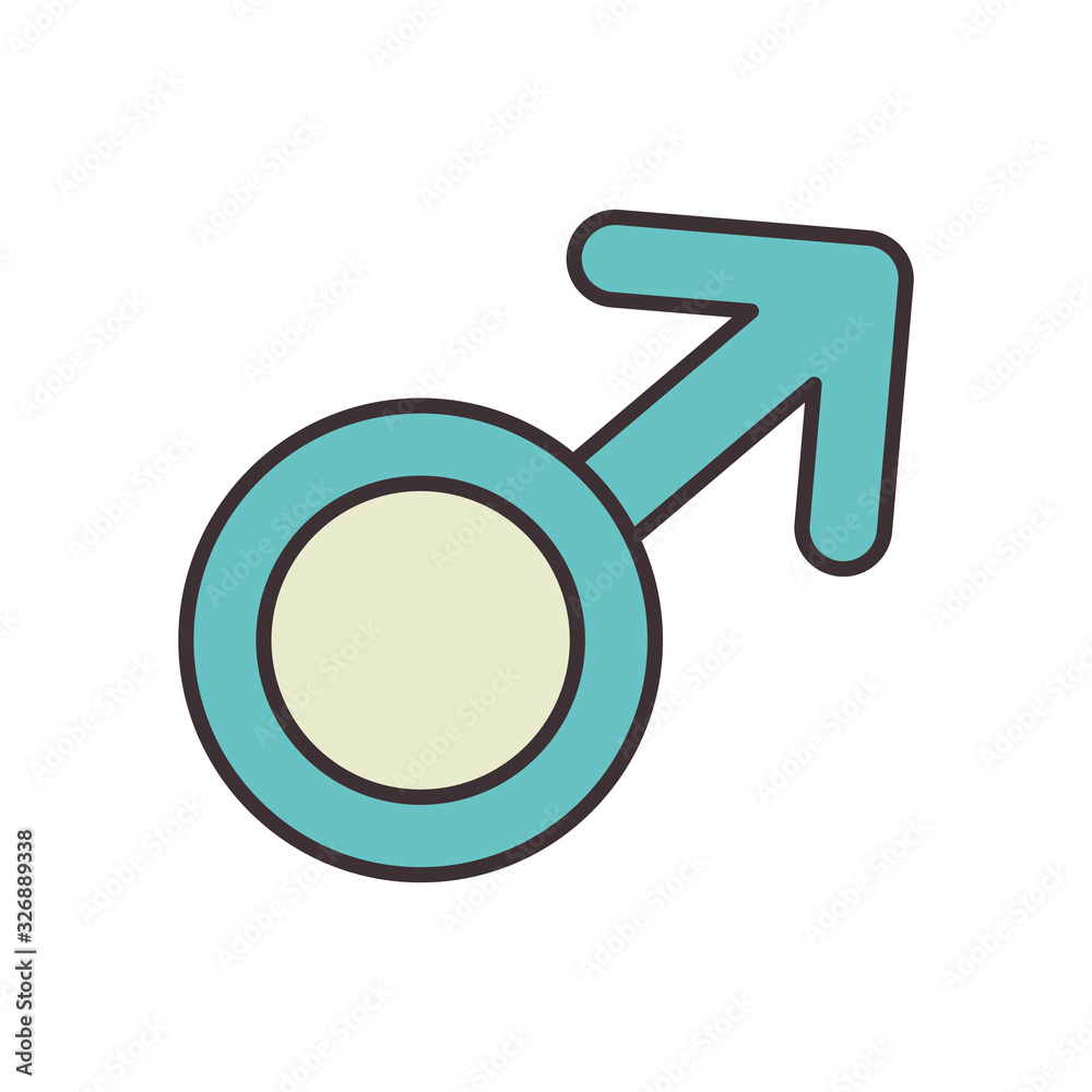 Isolated male line fill style icon vector design