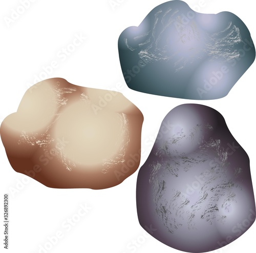 Solid Natural Rock and Stone Set