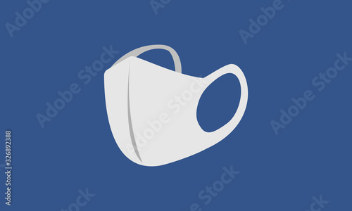 Fashion mask for prevent virus and dust, Air pollution, Medical mask, Contaminated air. Flat design