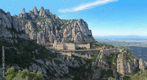 Montserrat, Catalonia, Spain. Panoramic view