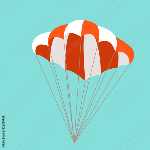 parachute, vector illustration, flat style,