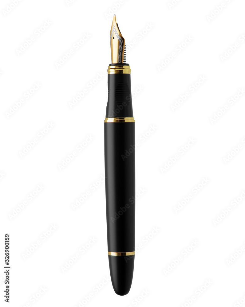 Naklejka premium Fountain writing pen isolated on white with clipping path