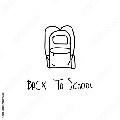 Hand-drawn woman bag icon or logo template. Handbag doodle. - vector illustration