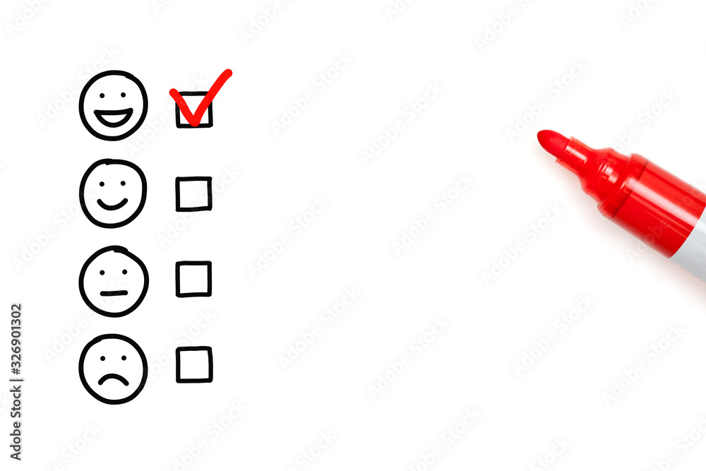 Blank Awesome Customer Service Evaluation Form Stock Photo | Adobe Stock