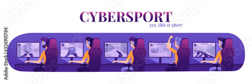 Cyber sport live streaming game promotion banner