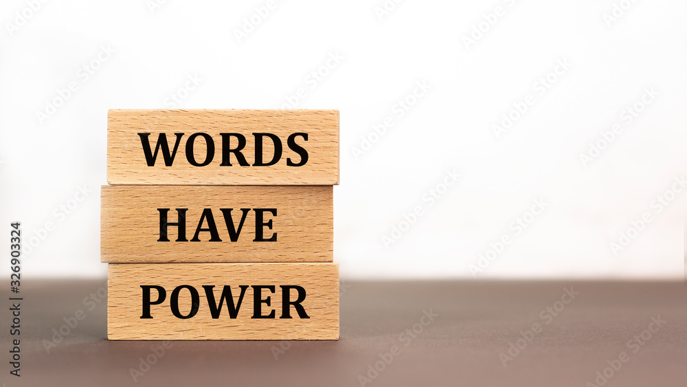 words have power on wooden blocks on white background words have power on wooden blocks on white background