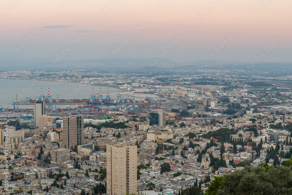 View of Haifa from the Bahai garden