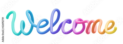 Colorful inscription 'Welcome'