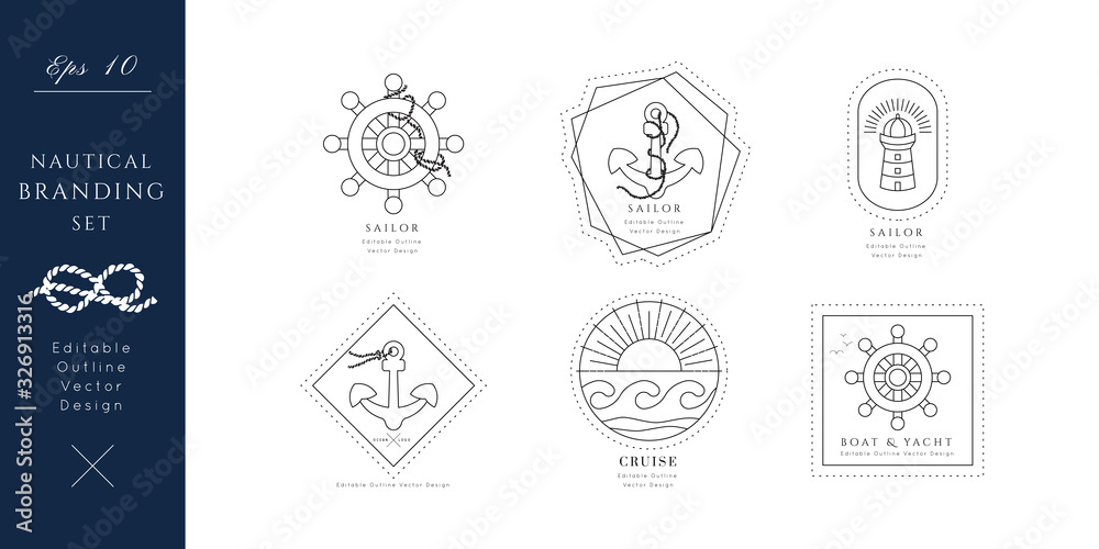 Nautical Vector Icon.Editable outline