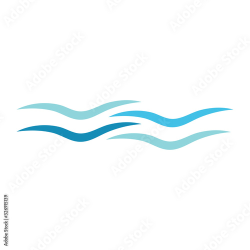 WATER WAVE SYMBOL AND ICON LOGO TEMPLATE © Ony98