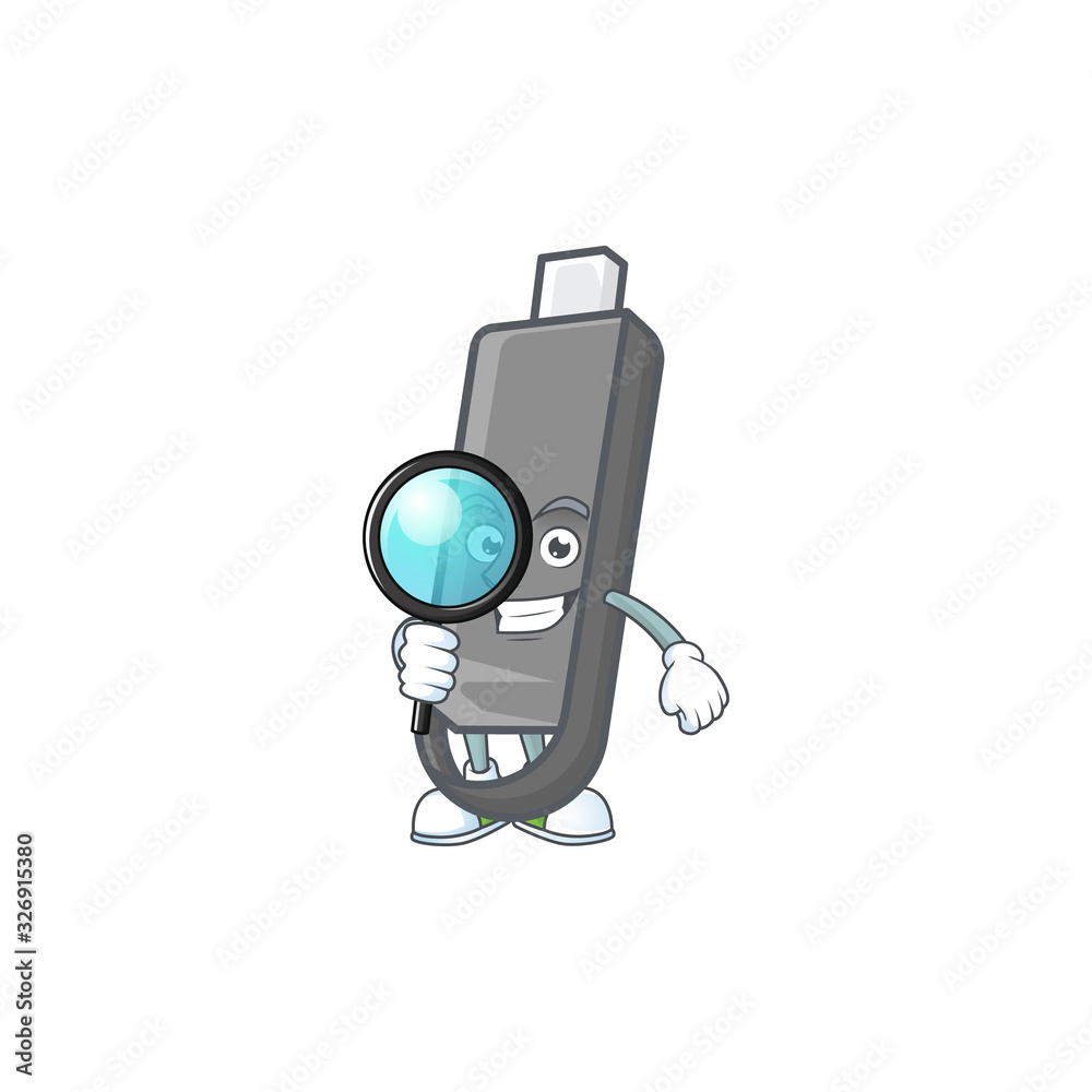 A famous of one eye flashdisk Detective cartoon character design A famous of one eye flashdisk Detective cartoon character design