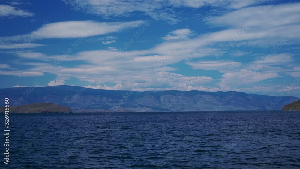 Ferries run between the mainland and the island Olkhon in Baikal. Ferry crossing to Olkhon Island. Ferries run between the mainland and the island Olkhon in Baikal. Ferry crossing to Olkhon Island.