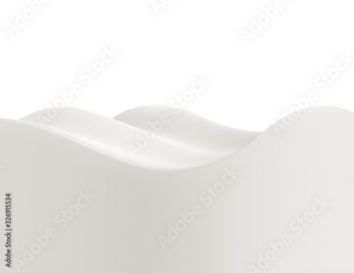 Flow milk close-up, 3D illustration