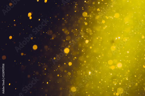 Abstract gold blur glitter bokeh