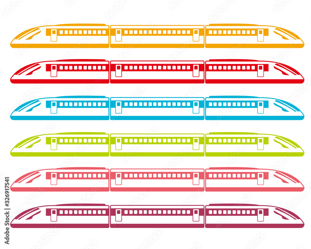 新幹線 電車 列車 鉄道 アイコン Stock Vector Adobe Stock
