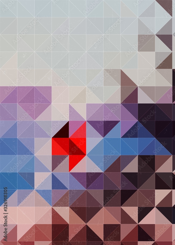 Fototapeta premium Abstract Geometric Art,Aesthetic Synthwave Cyberpunk Art,Cyberpunk 80s 90s Synthwave Artwork, Home Decor Wall Art,Abstract Painting
