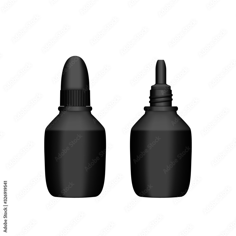 3d black blank eyedropper mockup for packaging design 3d black blank eyedropper mockup for packaging design