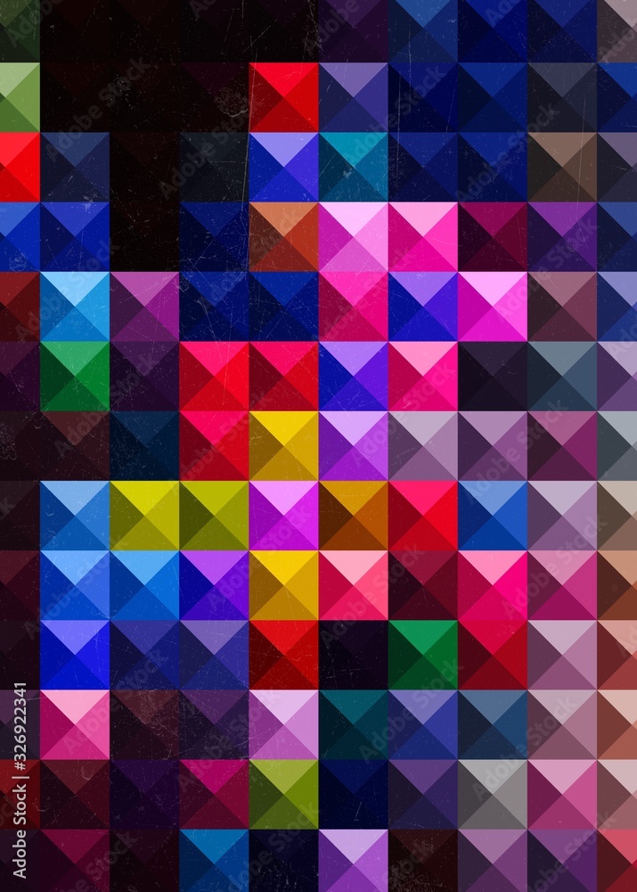 Obraz premium Abstract Geometric Art,Aesthetic Synthwave Cyberpunk Art,Cyberpunk 80s 90s Synthwave Artwork, Home Decor Wall Art,Abstract Painting