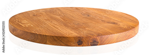 Cutting board made from oak, isolated on white background