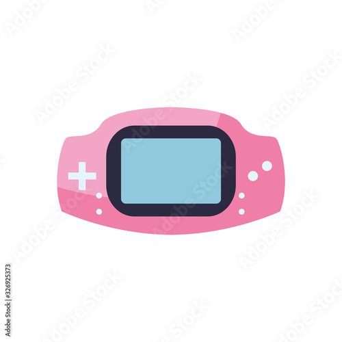 Isolated videogame portable console control line style icon vector design