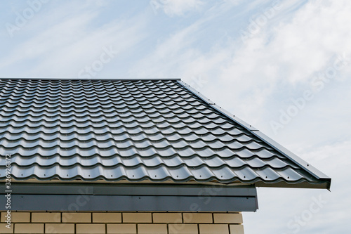 Metal roof of a new private house