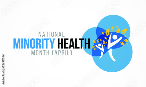 Vector illustration on the theme of National Minority health awareness month of April.