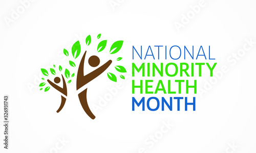 Vector illustration on the theme of National Minority health awareness month of April.