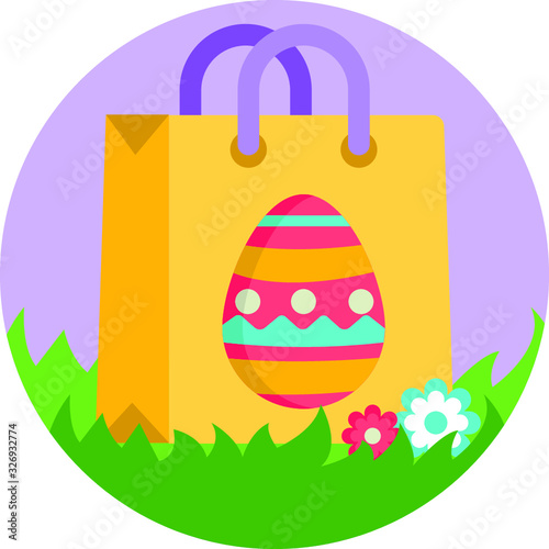 Ester spring icons vector illustration holidays