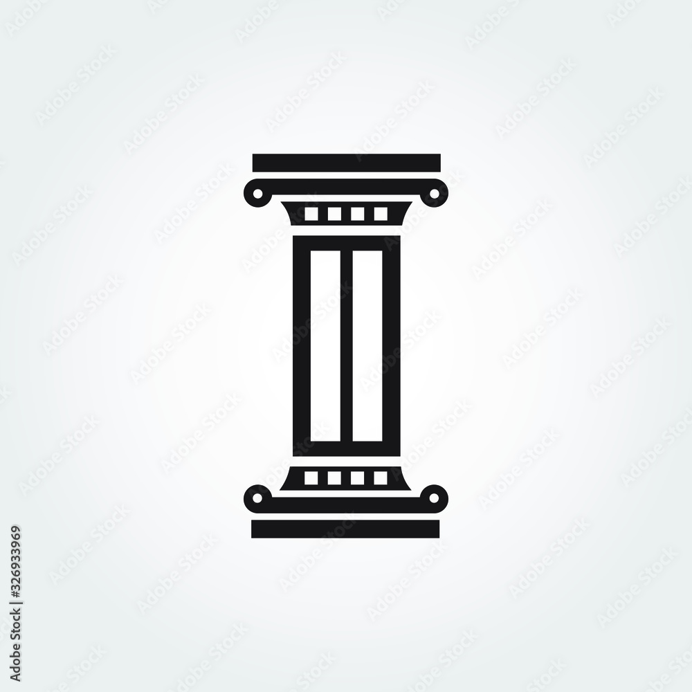Black pillar logo icon design. vector illustration Black pillar logo icon design. vector illustration