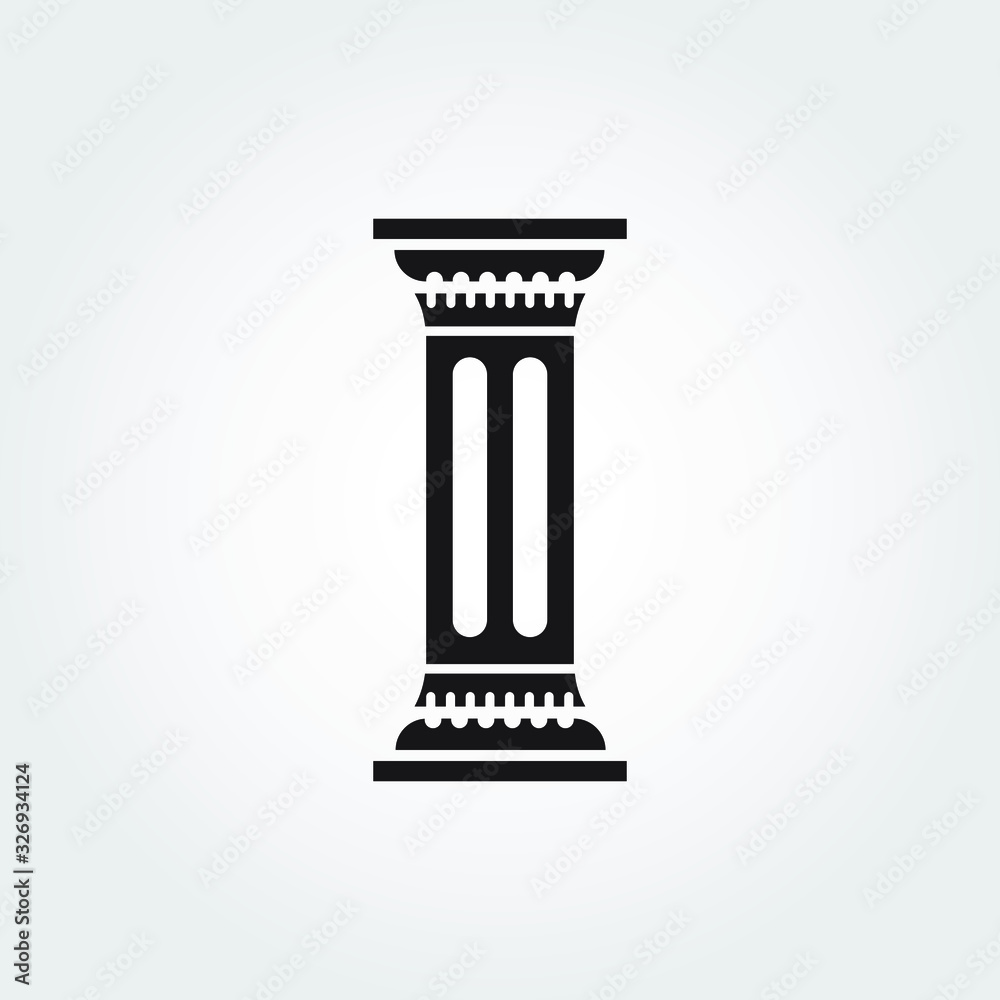 Black pillar logo icon design. vector illustration Black pillar logo icon design. vector illustration