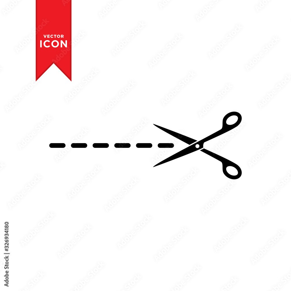 Scissors icon vector. Trendy flat design style on white background. Scissor symbol iluustration.