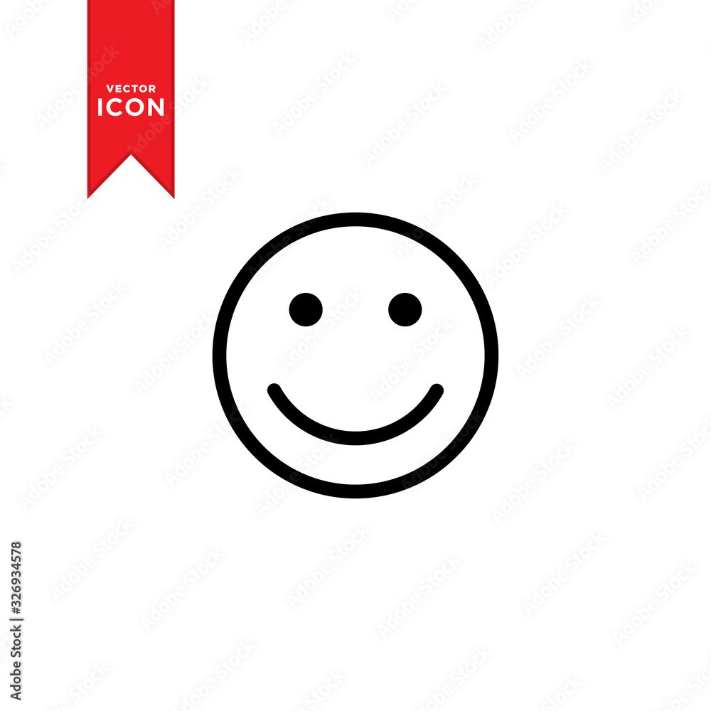 Smile face emoticon icon vector. Flat design style on trendy icon. Smile face emoticon icon vector. Flat design style on trendy icon.