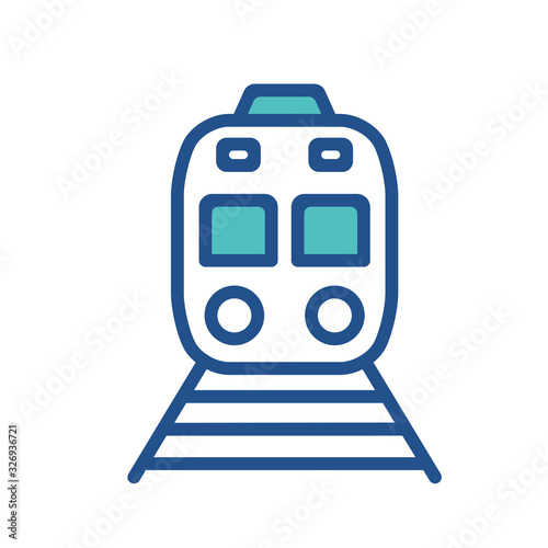 train icon design, flat style icon collection