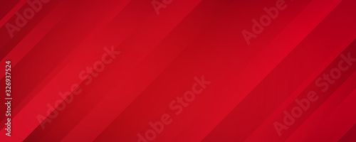 Abstract Red Background with Stripes. Vector Minimal Horizontal Banner photo