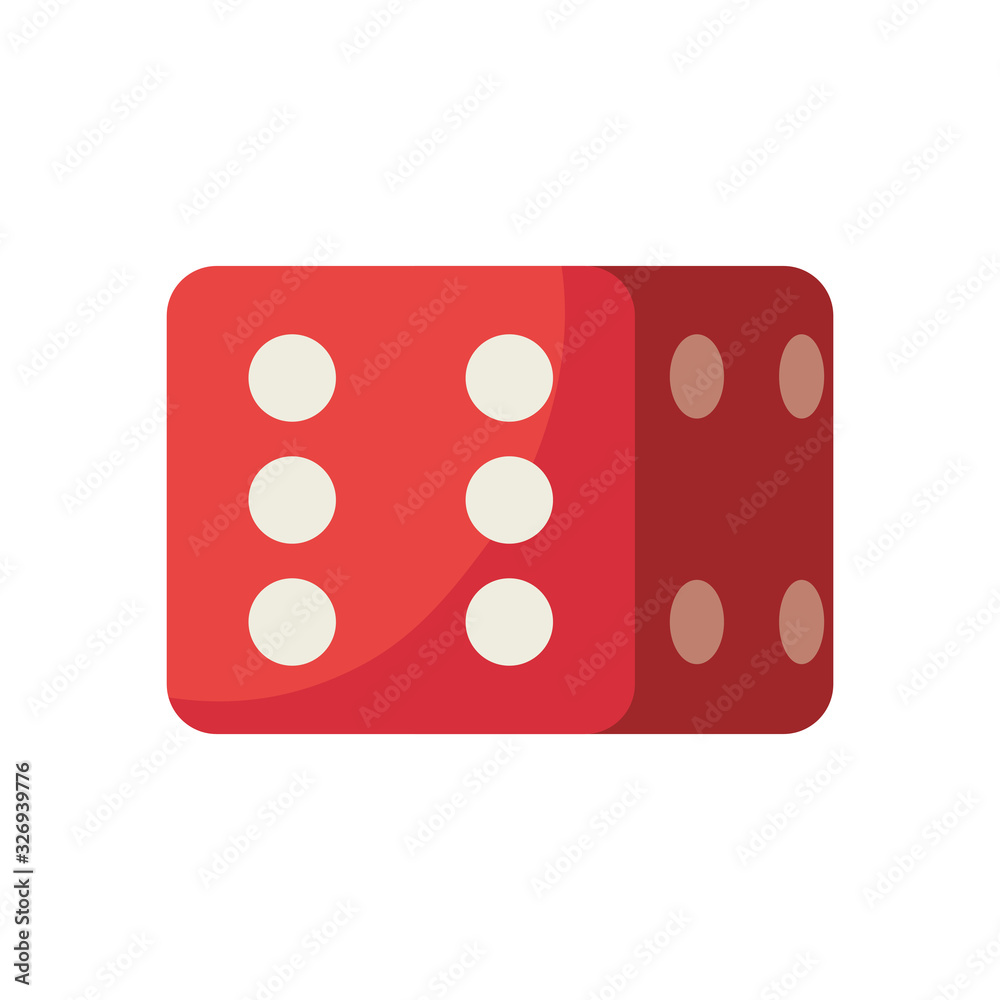 Isolated dice line style icon vector design Isolated dice line style icon vector design